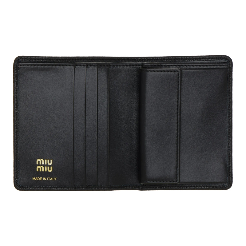 Miu Miu Bi-Fold-Portemonnaie Wallet Matelasse Black (Image 5)