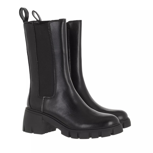 Steve Madden Aq-Hype Black Leather Stiefel