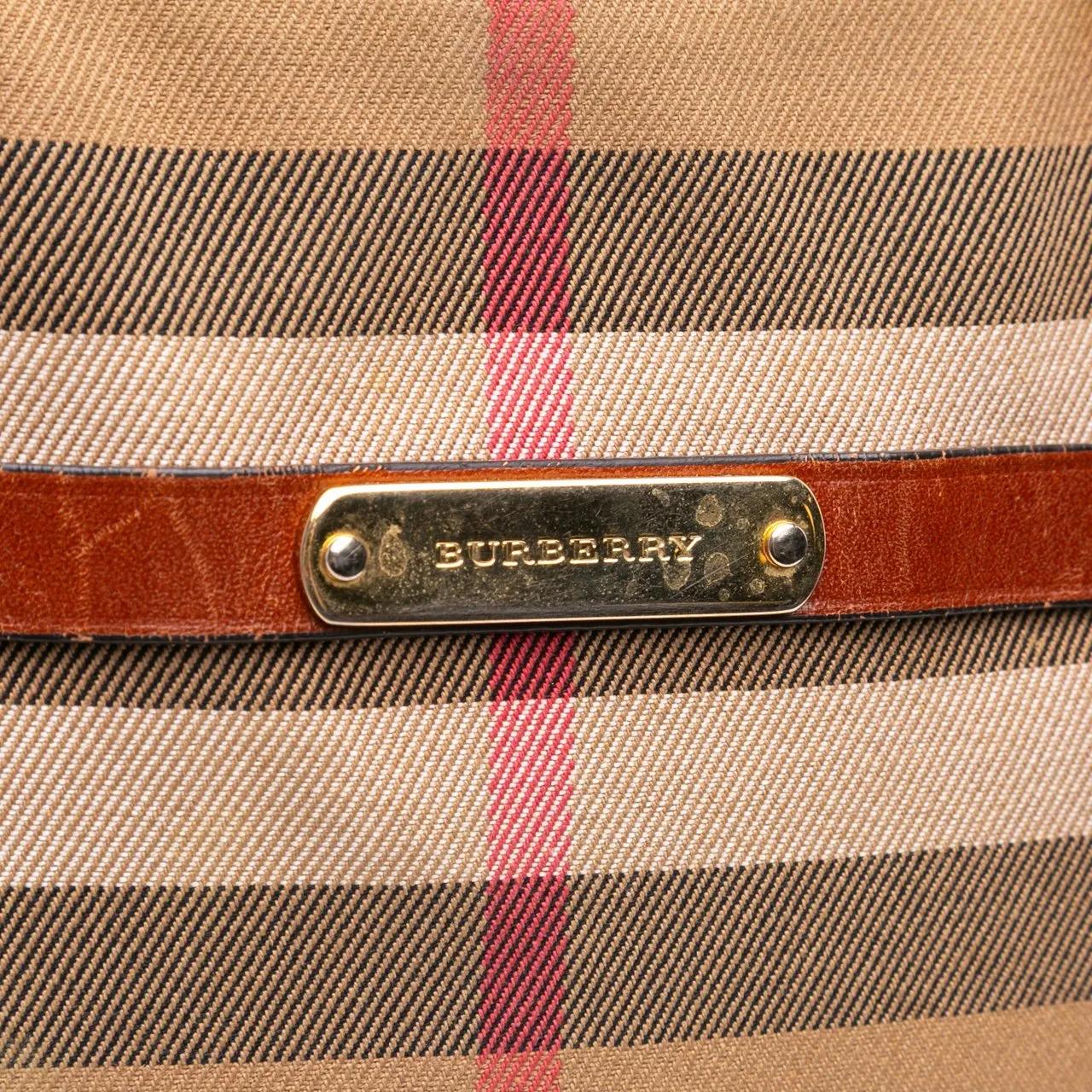 Thumbnail - Burberry Hobo Bags - Small Leather Trimmed House Check Canvas Bridle Or - Gr. unisize - in Braun - für Damen