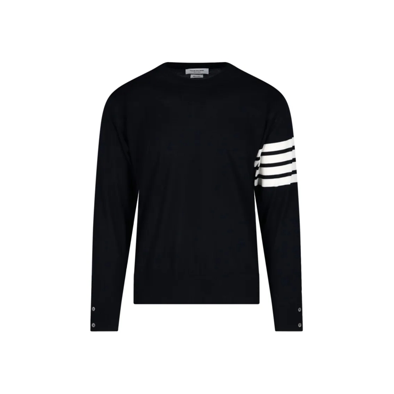 Thom Browne Trui Wool Sweater "4-Bar" – Navy Blue