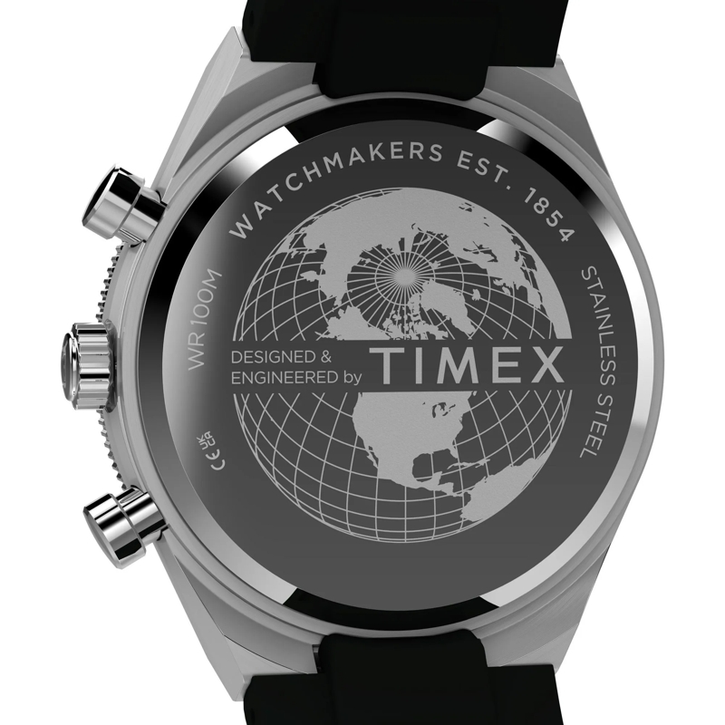 Timex Quarzuhr Quarz-Analoguhr Q Timex Continental Chronograph schwarz(Image 4)