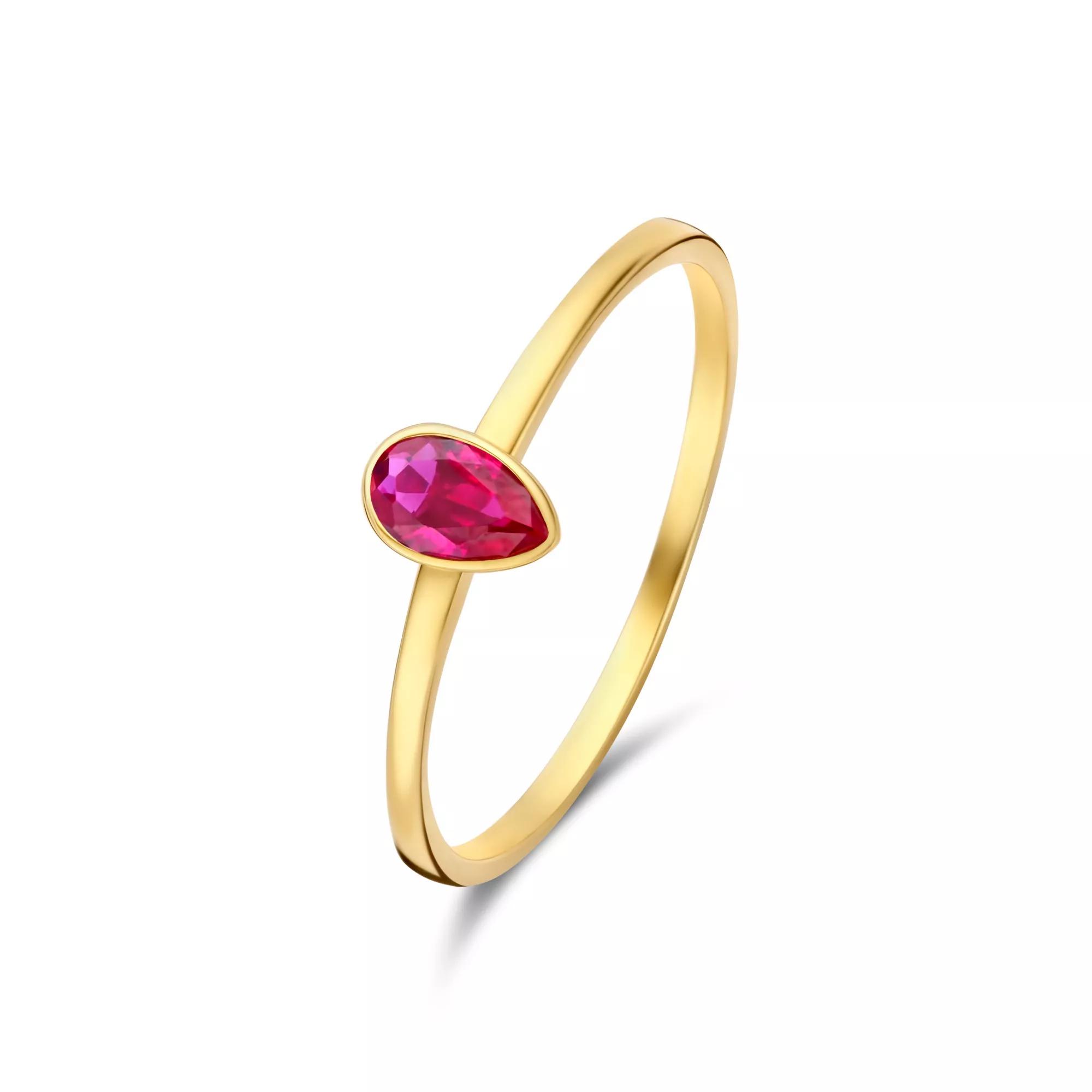 Isabel Bernard Baguette 14 Karat Ring mit Zirkonia in Gold/Rot Gold