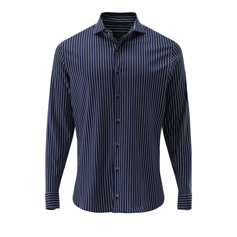 VAN LAACK Hemd Hemd Tailor Fit Druck dunkel-blau