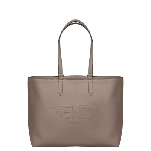 Fendi Roma Leather Shopping Bag Brown Shopper