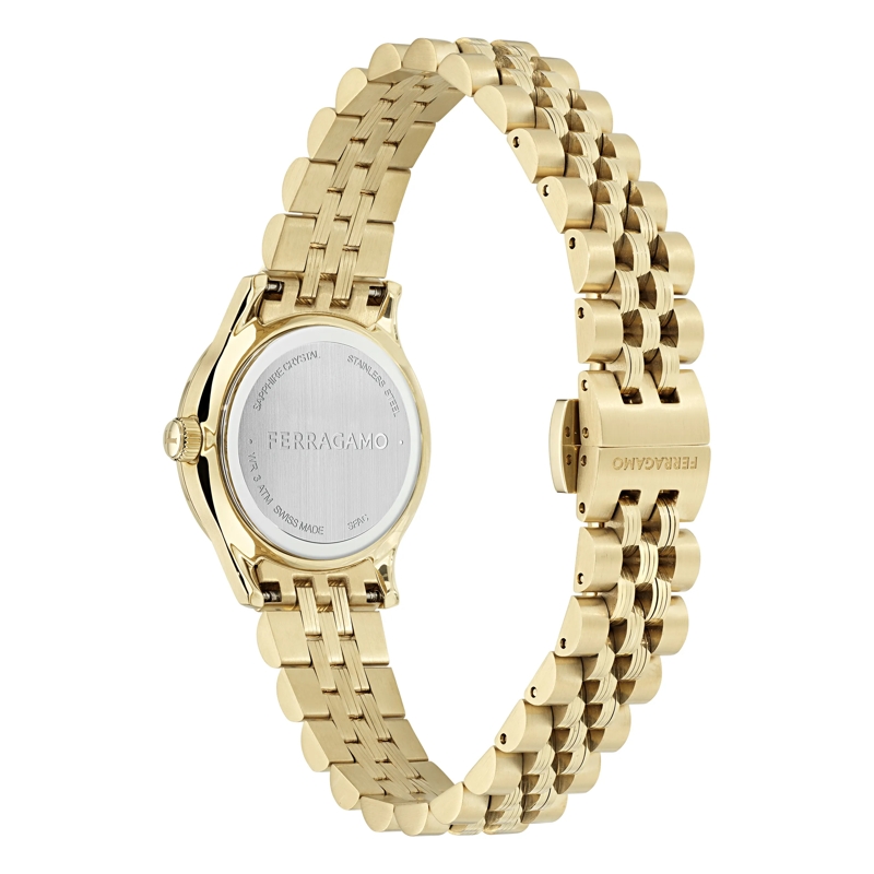 Salvatore Ferragamo Quarzuhr Analoge Quarzuhr Ac-Ferragamo Duo 28Mm-Fw champagner(Image 2)