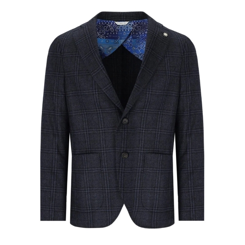 Manuel Ritz MANUEL RITZ TARTAN BLAUE EINREIHIGE JACKE blau 