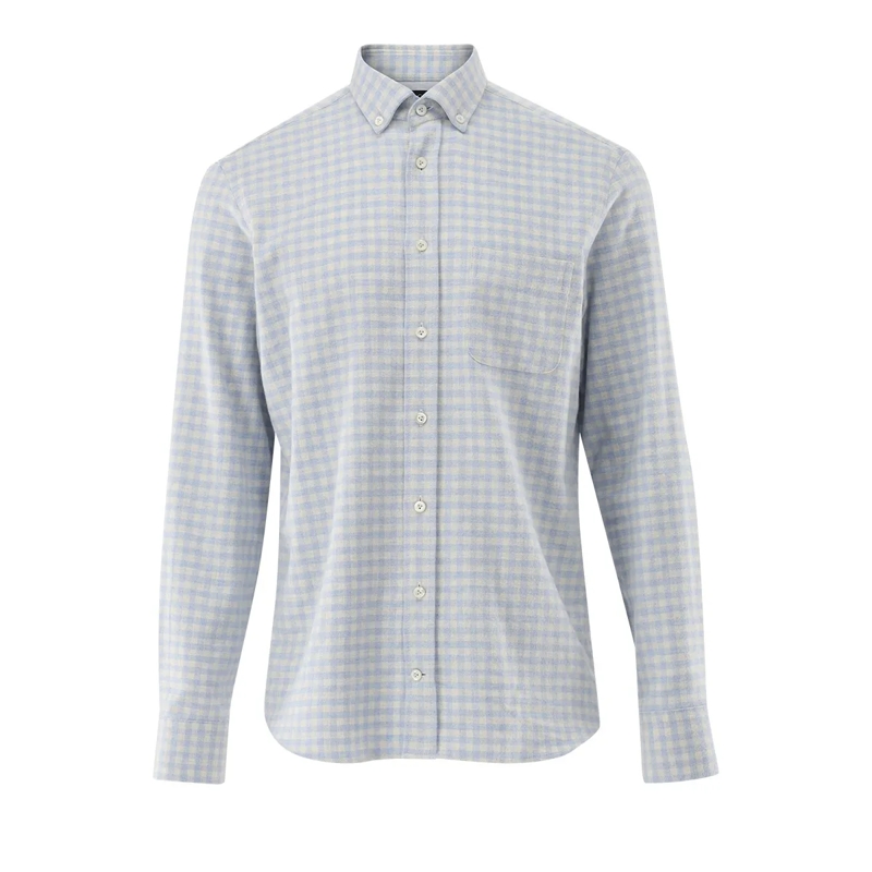 VAN LAACK Hemd Hemd Tailor Fit Karo blau