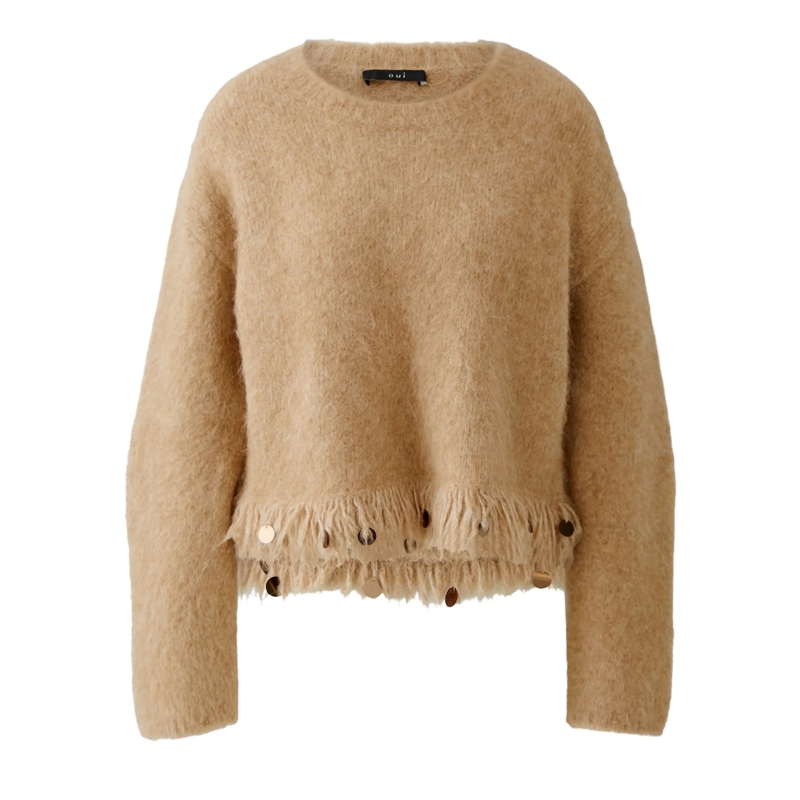 Oui Pullover Pullover beige