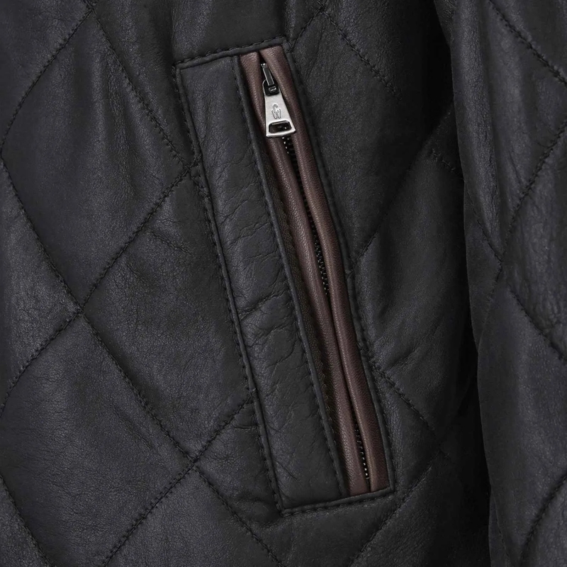 Werner Christ Übergangsjacke Lederjacke David Dunkelblau(Image 15)