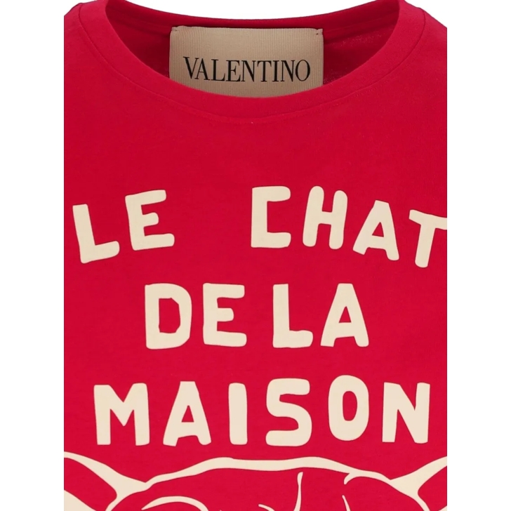 【関税&送料込】Valentino T-Shirt Le Chat De La Maison In Co Valentino Le Chat de La Maison T-Shirt | Harrods US