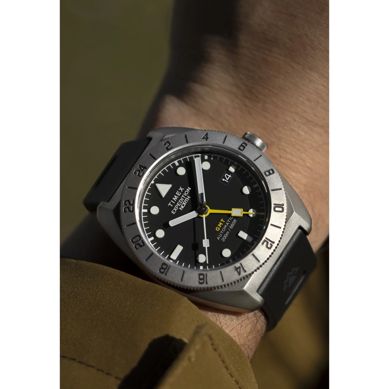 Timex Quarzuhr Mechanische Automatikuhr Expedition Gmt Titanium A schwarz(Image 3)