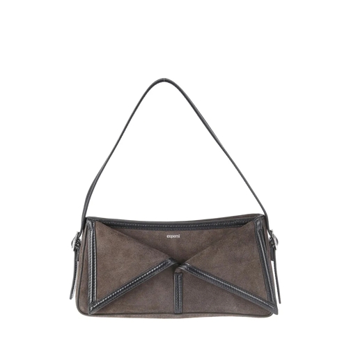 Coperni Schoudertas Suede Handbag With Zip Brown