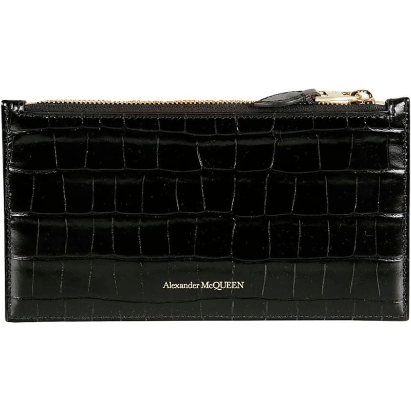 Alexander McQueen Muntenportemonnee Wallet Black schwarz