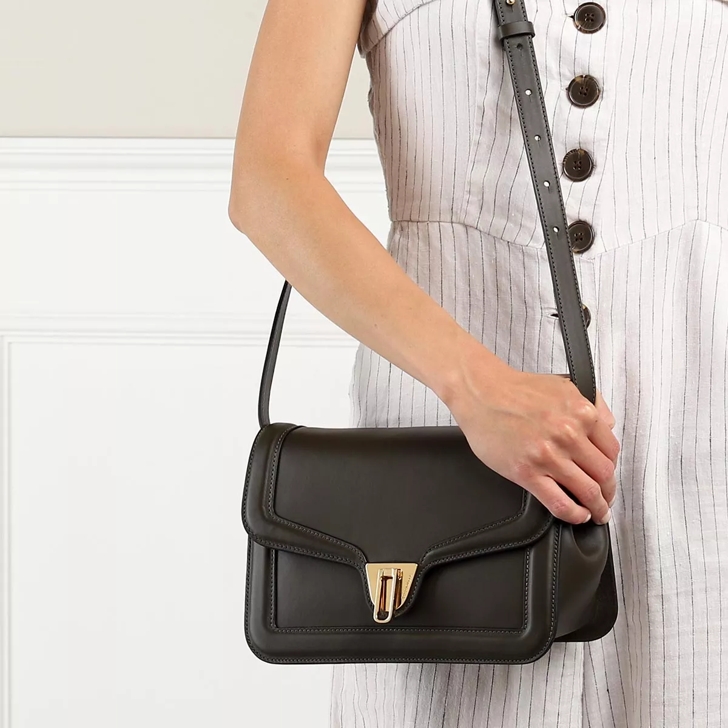 Coccinelle Marvin Twist Handbag Bark Crossbody Bag