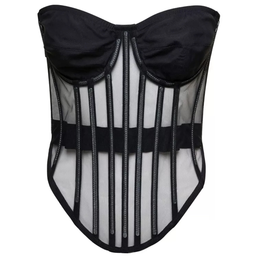 Dolce&Gabbana Black Corset Top With Boning And Sweetheart Neckli Black 