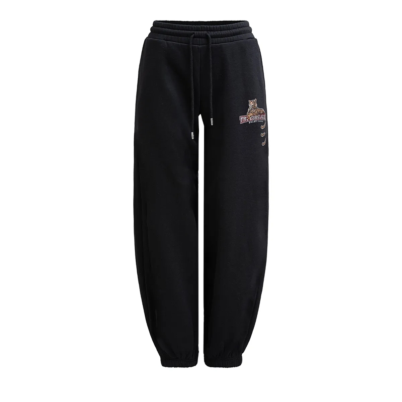 True Religion Jogginghose Sweatpant LEOPARD CRYSTAL BAGGY schwarz