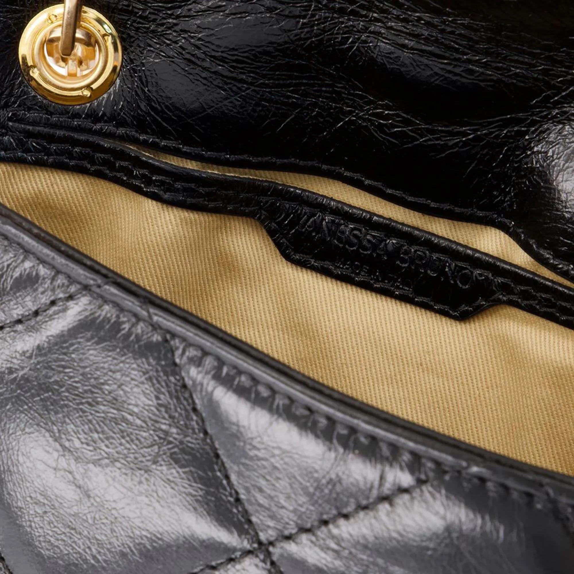 Vanessa Bruno Hobo bags Nano Moon Bag- Leather Black in zwart