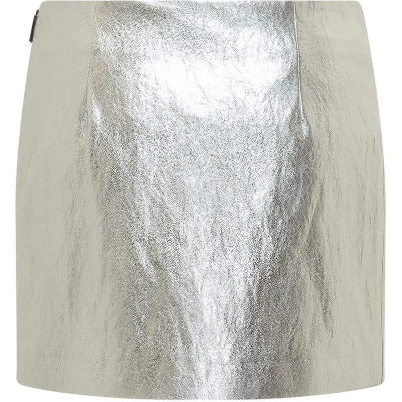 MSGM Minirock Gonna Mini Effetto Metallizzato silber(Image 2)