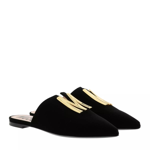 Moschino Mules Leather Black Slide