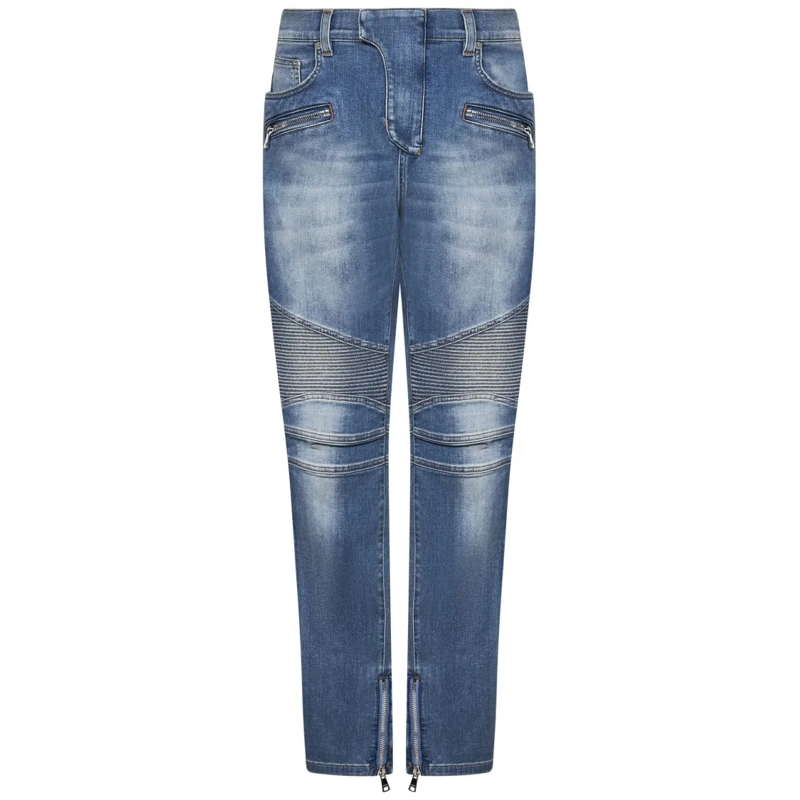 Balmain Jeans Slim-Fit Biker Jeans Blue
