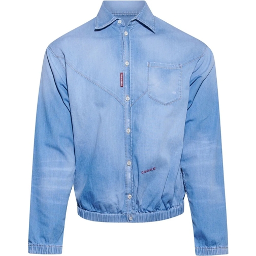 Dsquared2 Legere Oberteile shirtjacket jeansblauw blau