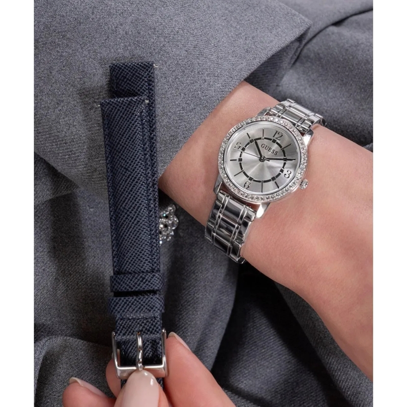 Guess Quarzuhr Quarz-Analoguhr Melody silber(Image 5)