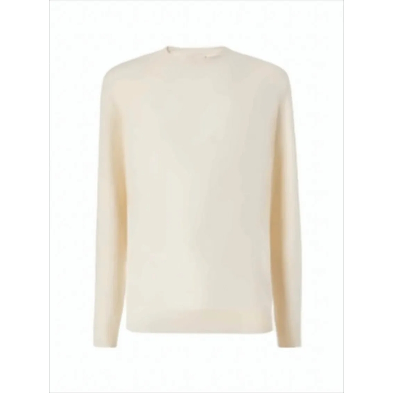 Mc2 Saint Barth  Regular Fit Merino Wool Sweatshirt Neutrals