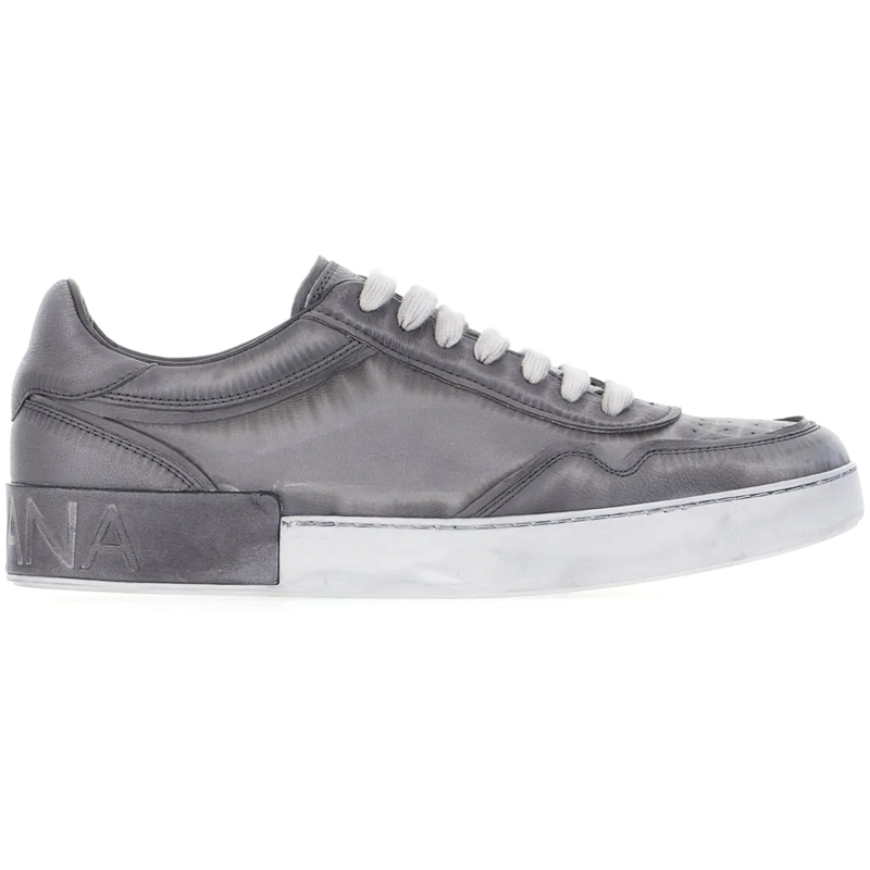 Dolce&Gabbana Low-Top-Sneaker Dolce&gabbana Grey leather sneakers grau