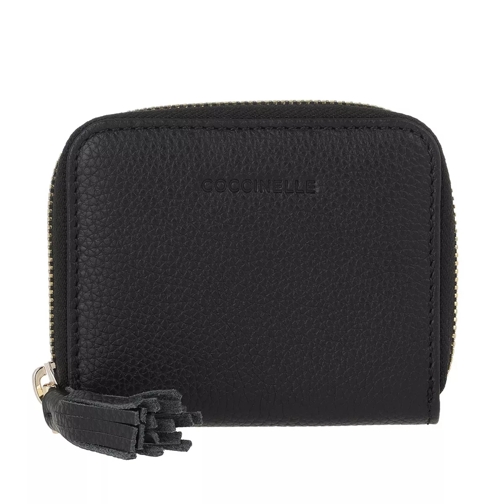 Coccinelle Tassel Noir Portemonnaie mit Zip-Around-Reißverschluss