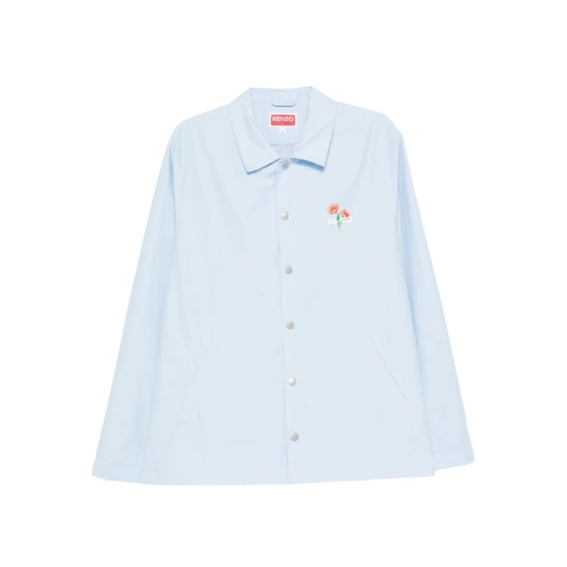 Kenzo  Light Blue Floral Print Jacket White