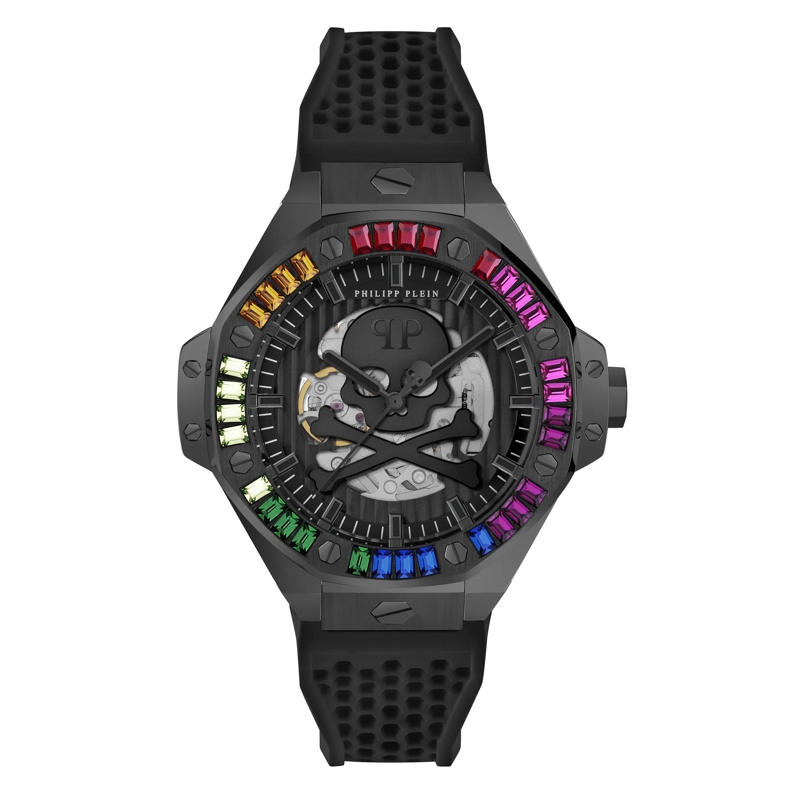 Philipp Plein Quarzuhr Quarz-Analoguhr Plein $Keleton Royal schwarz