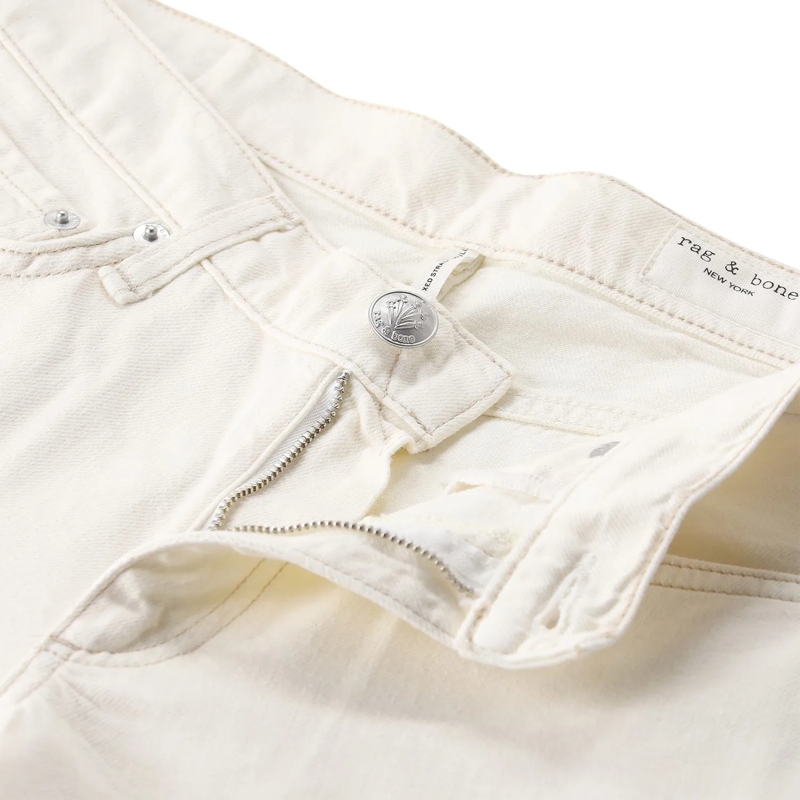 Rag & Bone Pantalons décontractés Relaxed Straight Jeans The Saige weiß(Image 3)