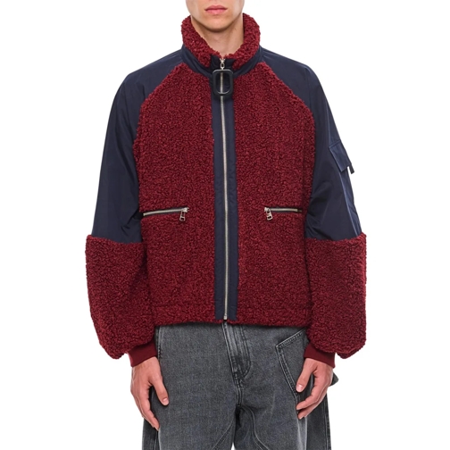 J.W.Anderson Veste de transition Colour Block Track Top Red