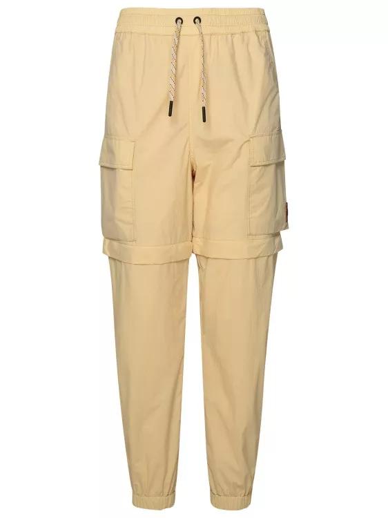 Moncler - Cream Polyamide Sporty Pants - Größe M - brown