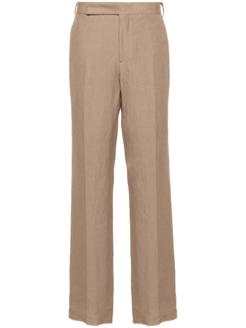 Lardini - Beige Linen Trousers - Größe 48 - braun