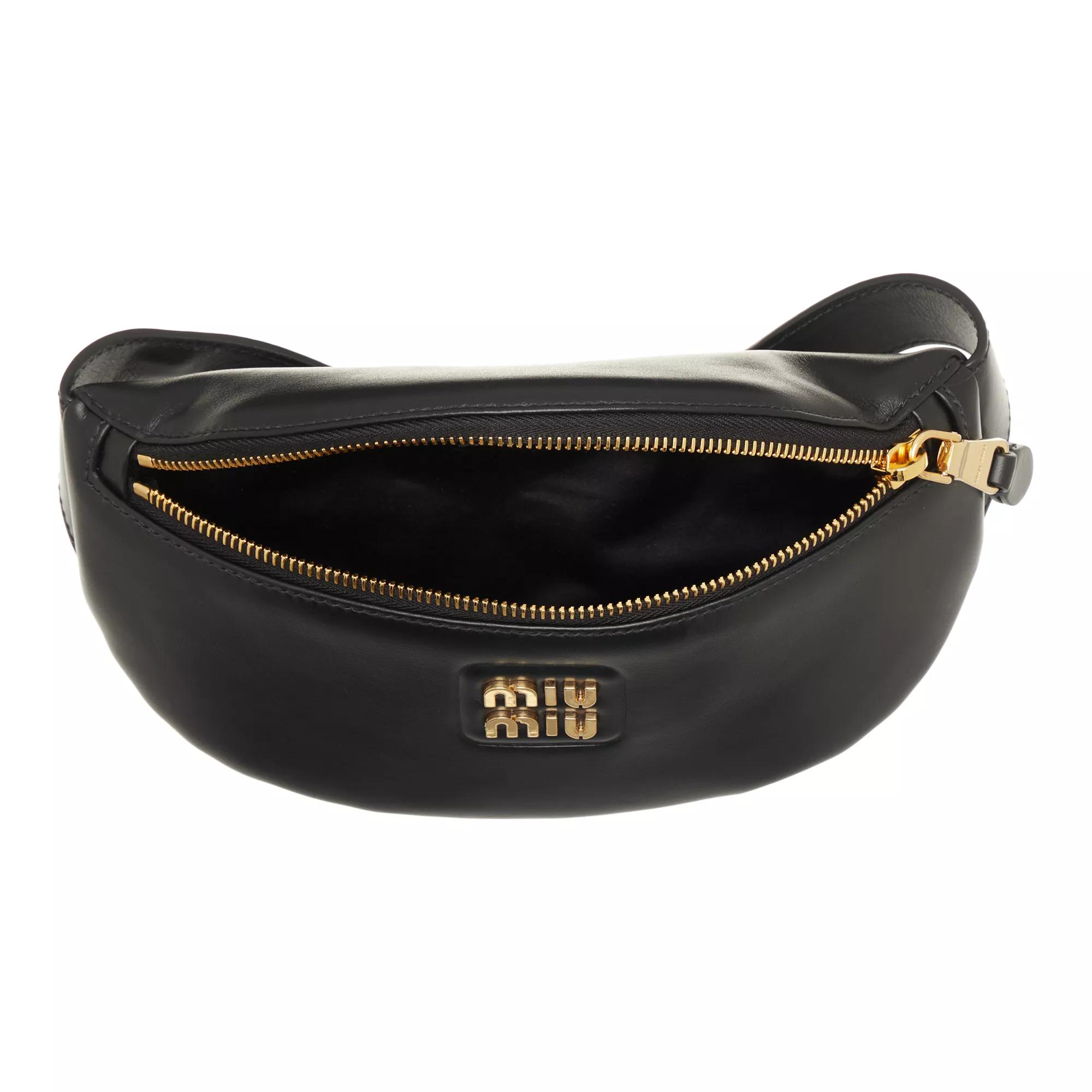 Miu Crossbody bags Cruise Shoulder Leather Belt Bag in zwart