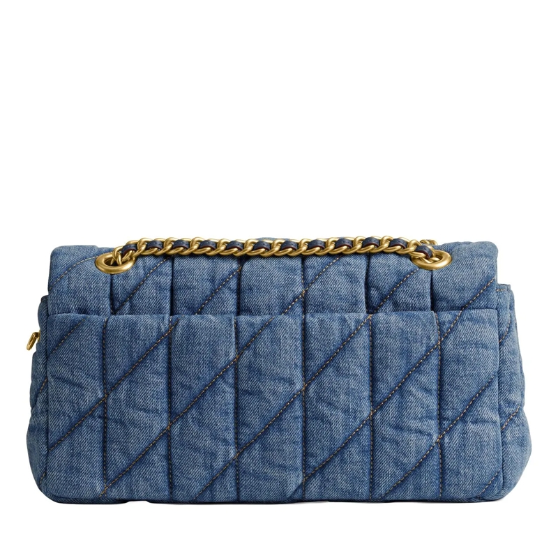 Coach Crossbody Bag Quilted Denim Tabby Shoulderbag 26 Indigo(Image 7)