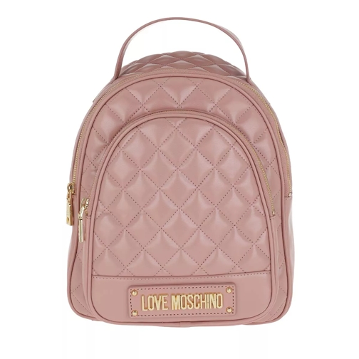 Love Moschino Logo Quilted Backpack Cipria Rucksack