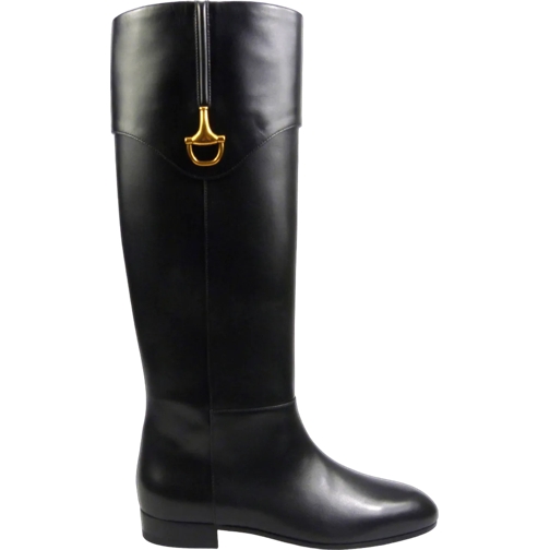 Gucci Stiefel Stivale in pelle con mezzo Morsetto schwarz