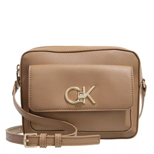 Calvin Klein Re-Lock Camera Bag With Flap Safari Canvas Camera Bag