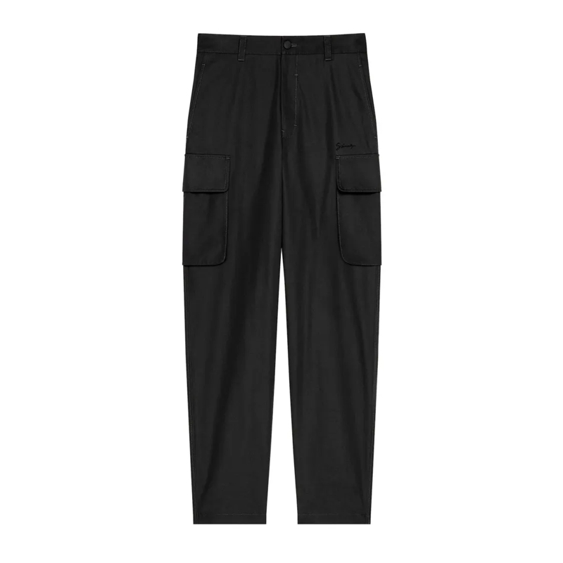 Givenchy Pantalon de costume Cargo-Style Black Trousers With Relaxed Fit Black
