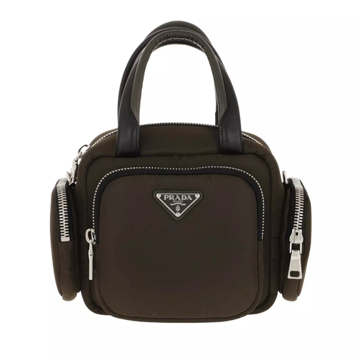 Prada Cargo Top Handle Bag Nylon Mimetico/Black Rymlig shoppingväska