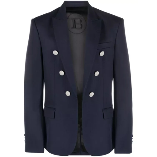 Balmain Navy Blue 6-Button Jacket Blue 