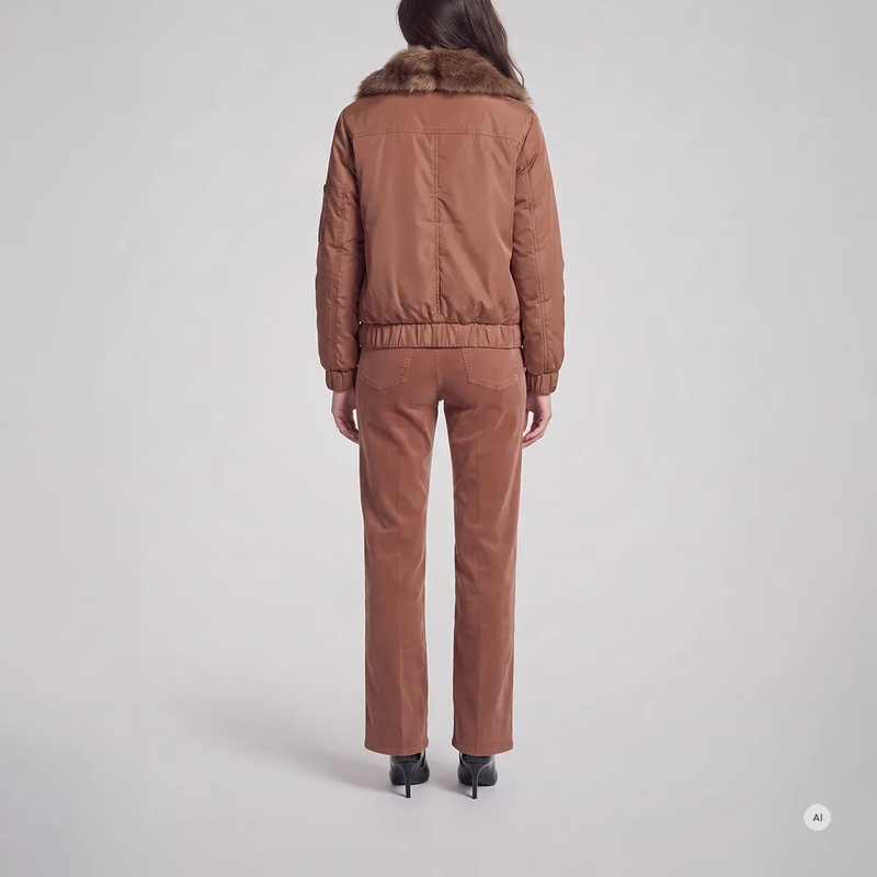 Marc Aurel Bomberjacke Bomberjacke- Leistentaschen- angesetzes Bündche beige(Image 4)