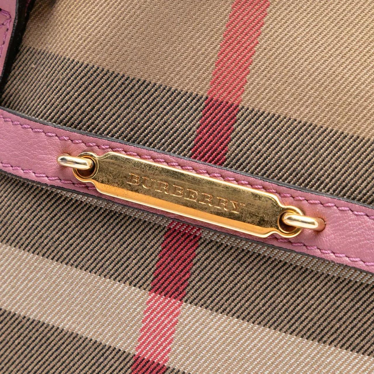 Thumbnail - Burberry Hobo Bags - Small Leather Trimmed House Check Canvas Bridle Or - Gr. unisize - in Braun - für Damen