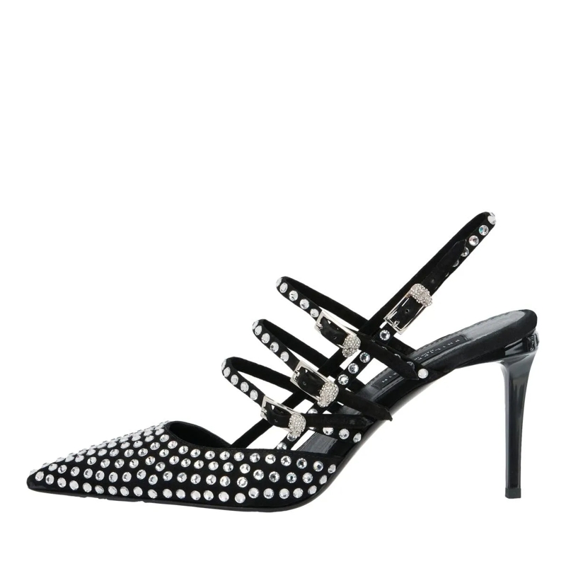Philipp Plein Pumps Zeigen Sie Ihre modische Seite mit diesen Sling-Ba schwarz