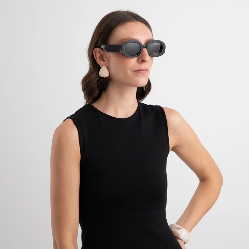 Chloé Lunettes de soleil CH0258S-001 Black-Black-Grey(Image 2)