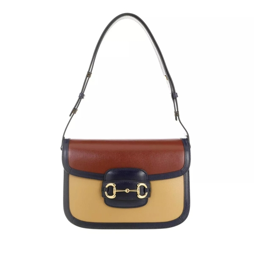Gucci Horsebit 1955 Shoulder Bag Brick/Sand/Navy Crossbody Bag