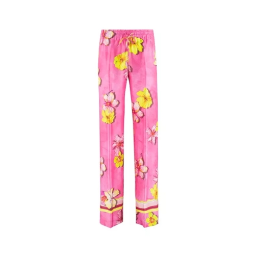 Ermanno Scervino Floral Print Trousers Pink 