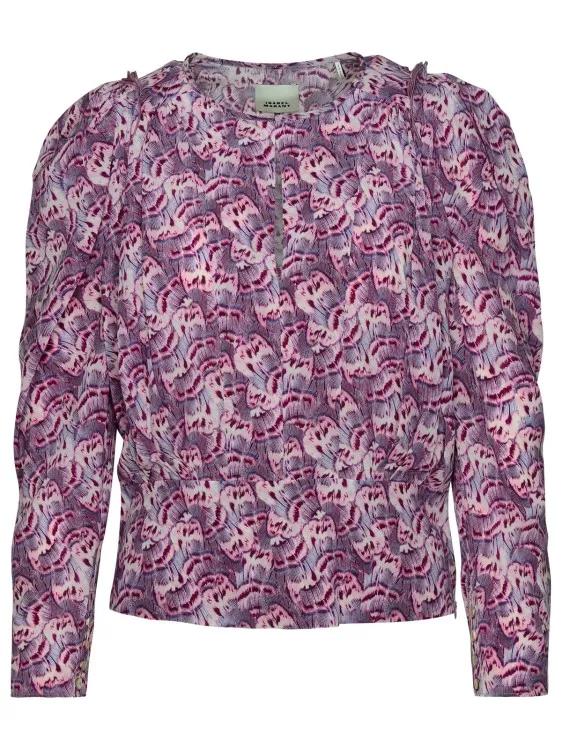 Isabel Marant - Zarga%27 Blouse In Mauve Silk Blend - Größe 38 - pink